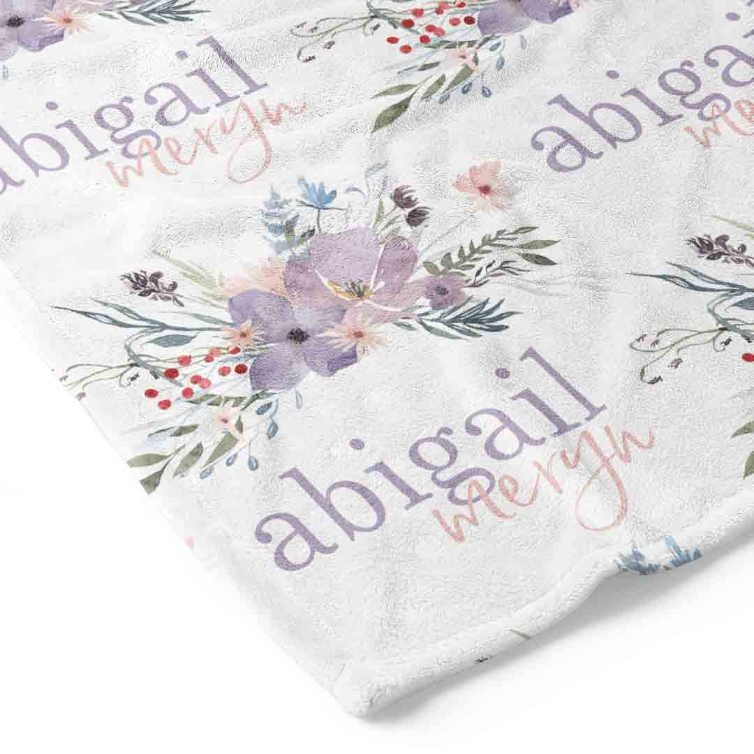 personalized toddler blanket dusty purple