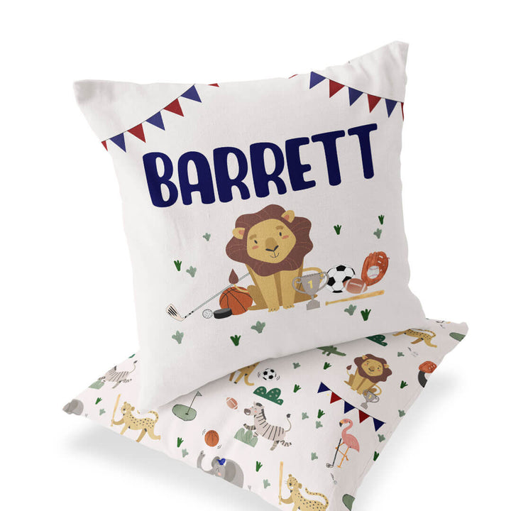 safari games personalized pillow 