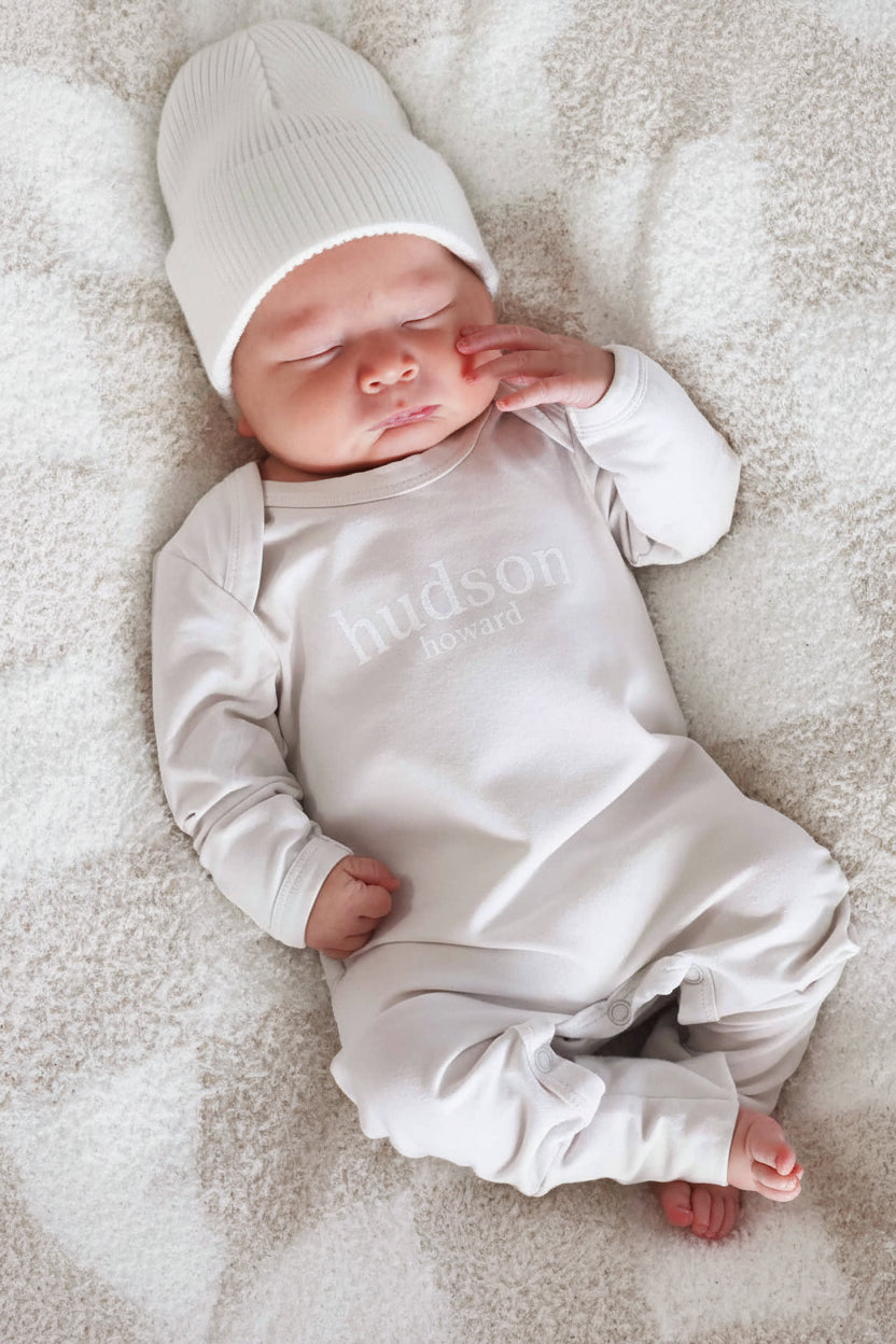 sand personalized full length romper