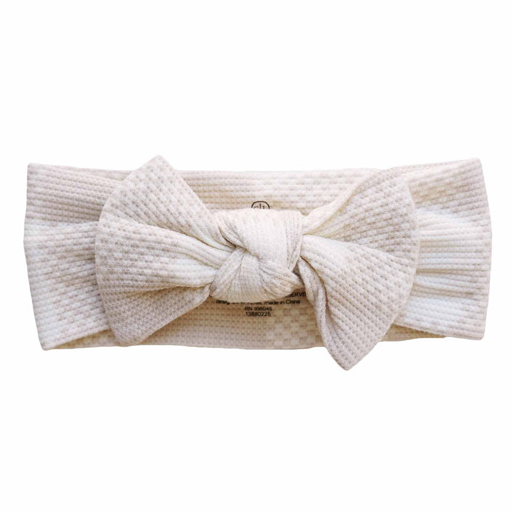 Bamboo Waffle Knit Large Bow Headwraps