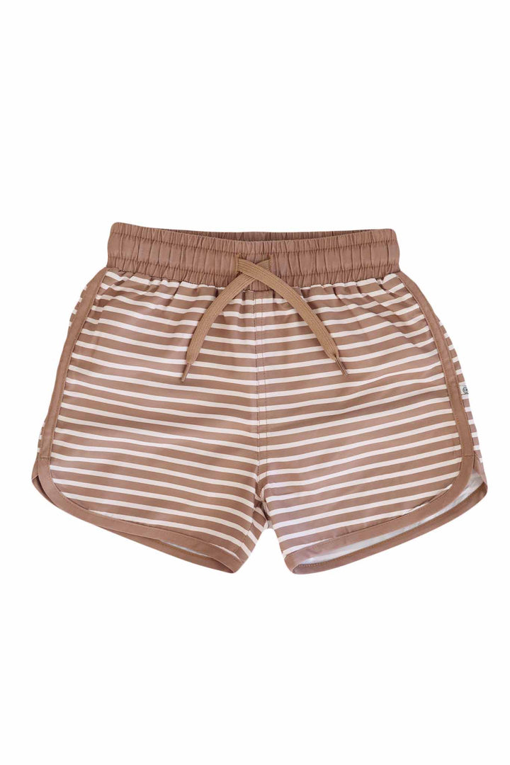 sandy stripes boy's swim trunks 