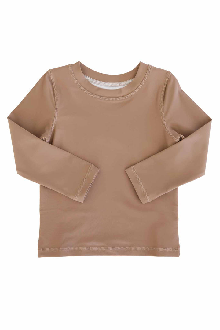sandy mocha rash guard shirt for boys 