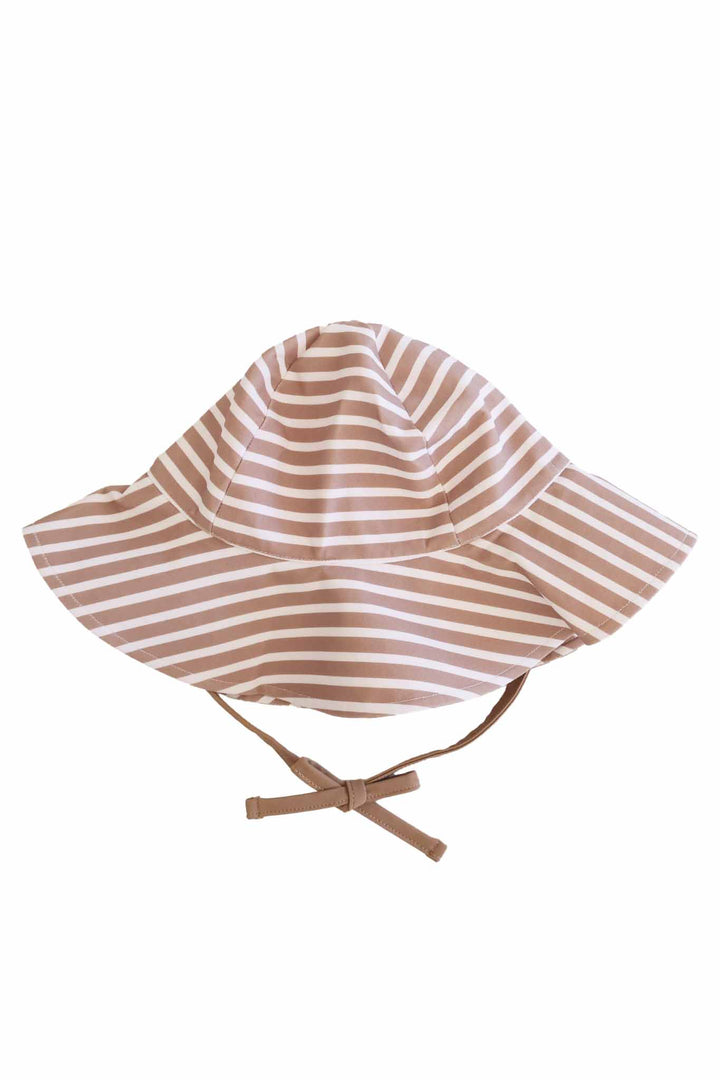 sandy stripes swim hat for babies 