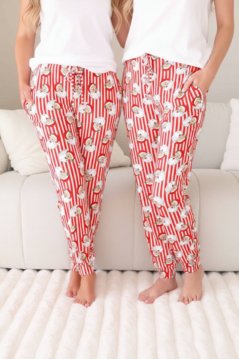 Unisex Adult Christmas Bamboo Pajama Pants | Santa Claus Lane