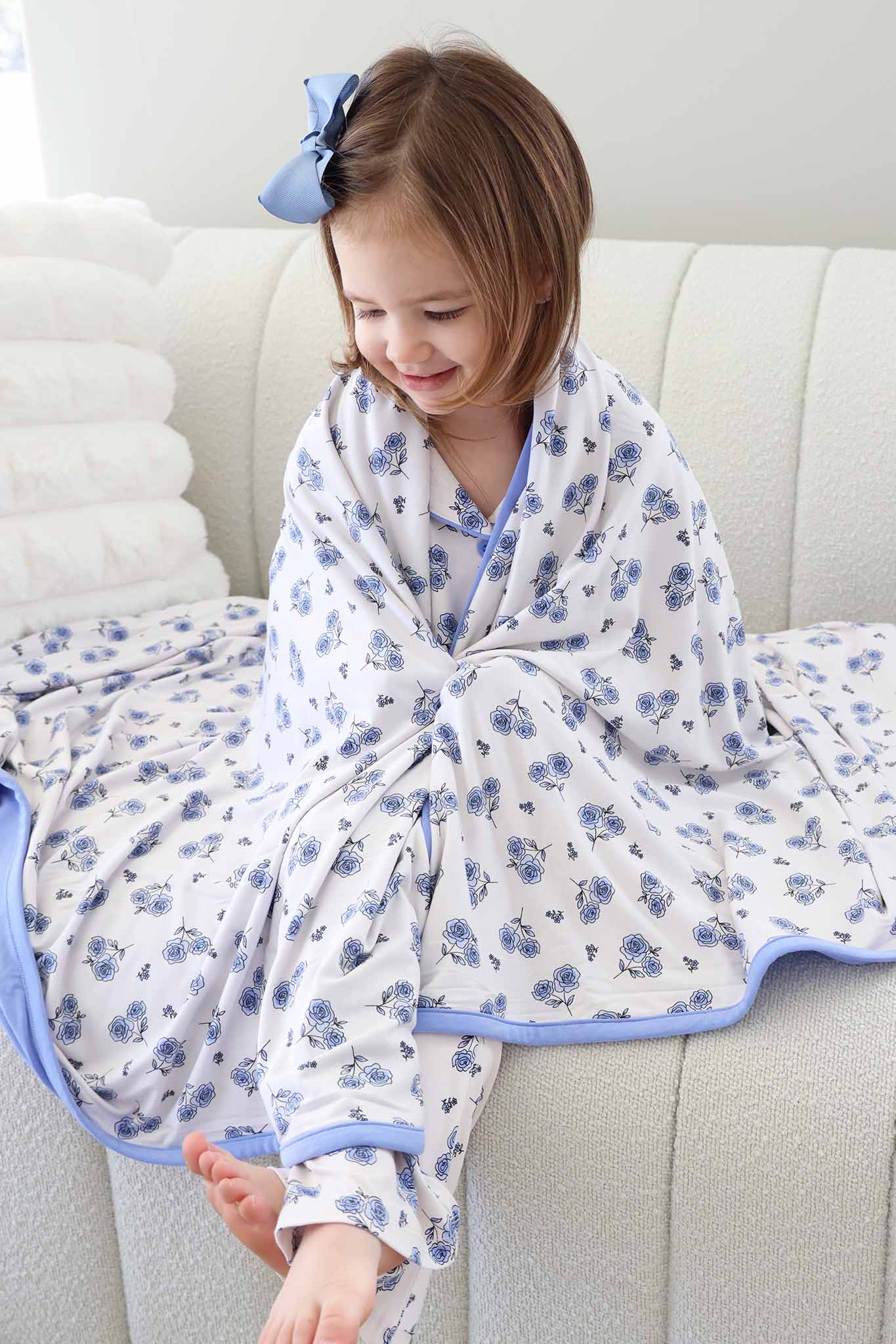 Sapphire Garden Double Sided Bamboo Blanket