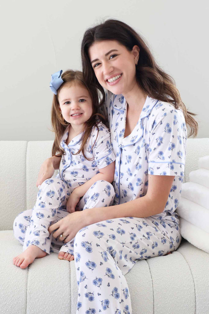 sapphire garden mommy and me matching short sleeve lounge sets 