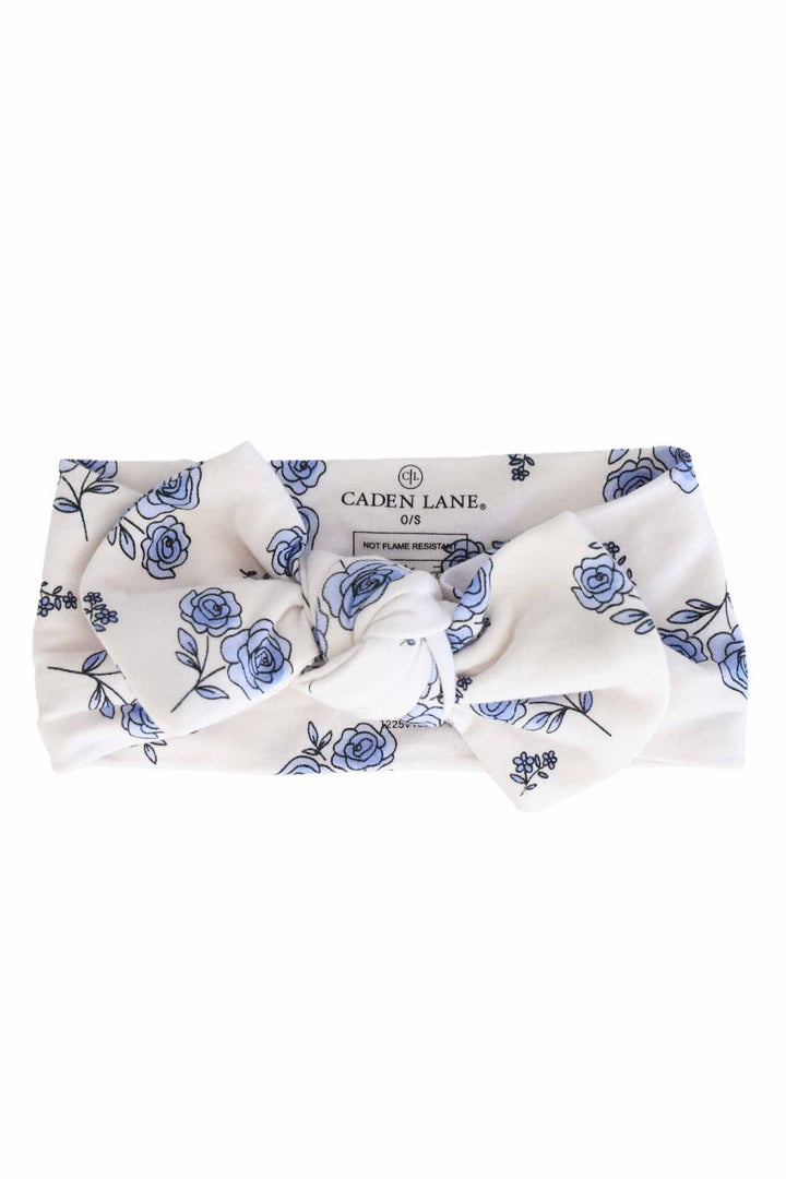 sapphire garden knit large bow headwrap for girls 
