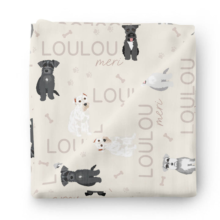 Personalized Baby Name Swaddle Blanket | Dog Breeds
