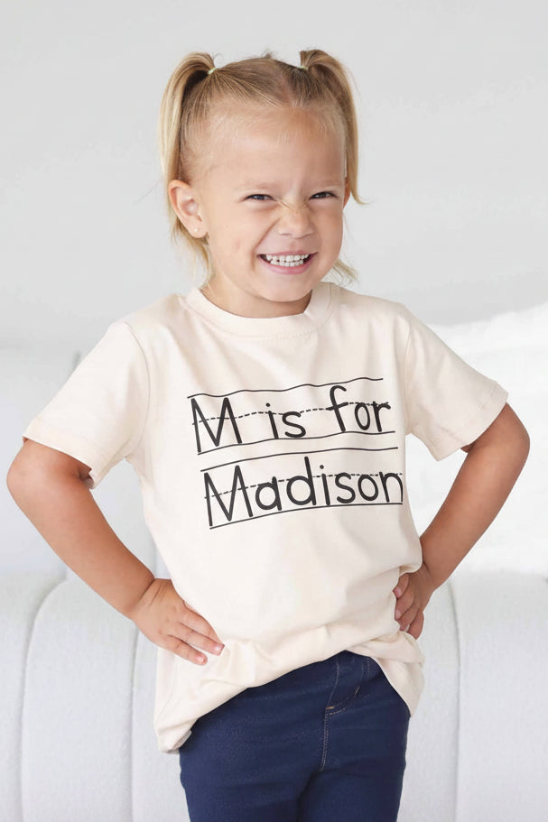 my name is personalized back to school tee for kids 
