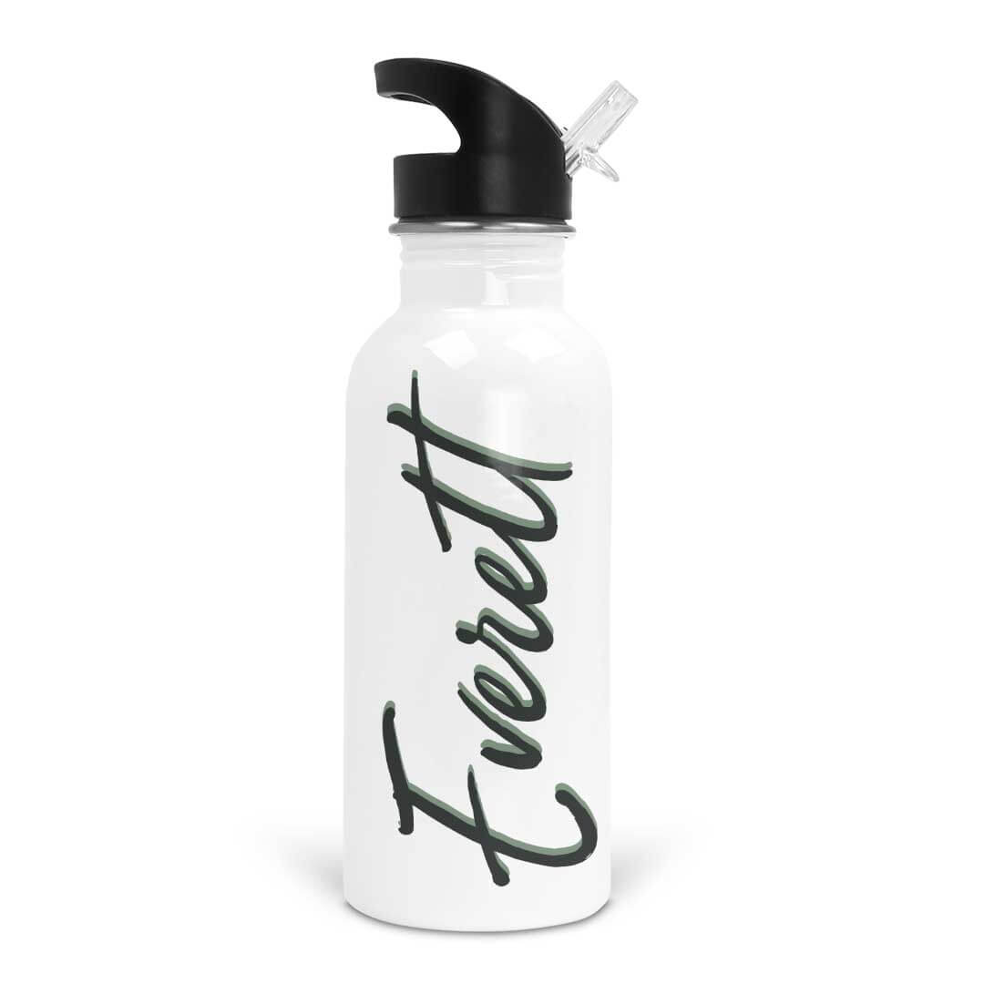 green personalized kids water bottle 