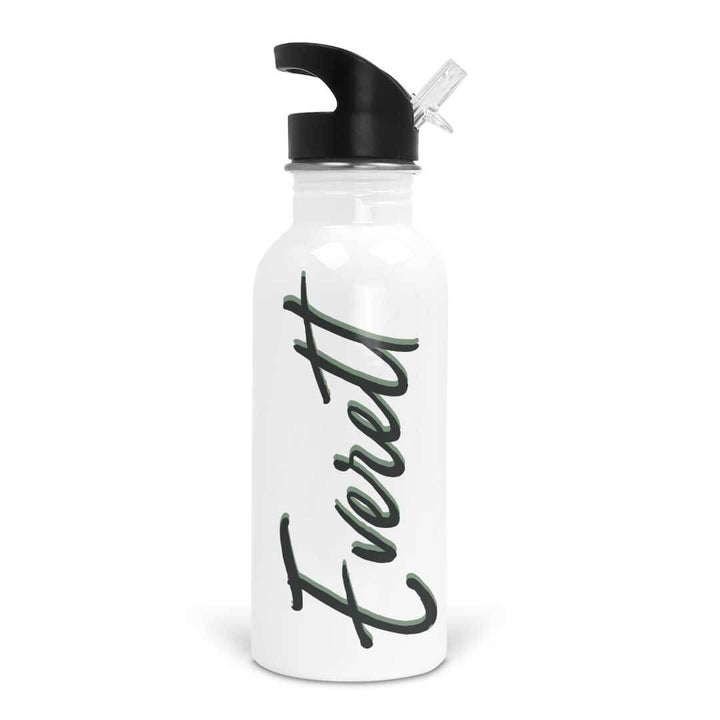 green personalized kids water bottle 