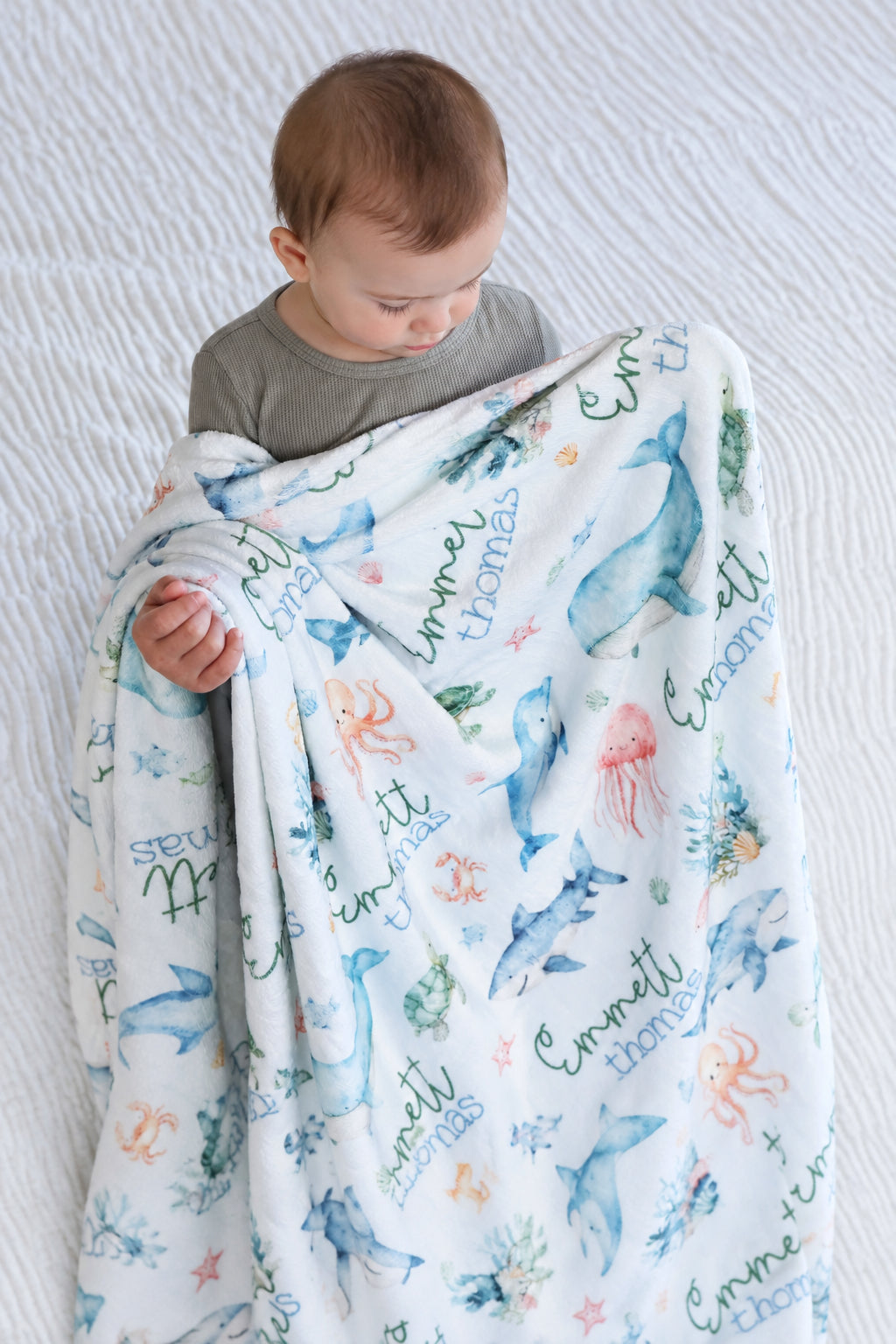 Sea Cuties Personalized Kids Blanket