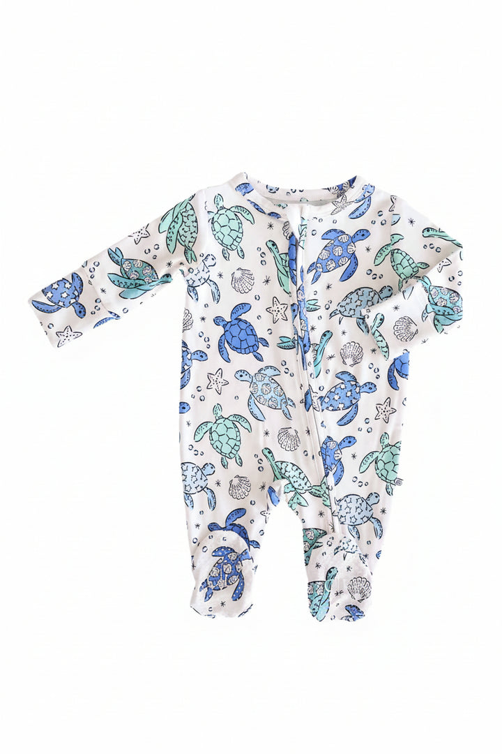 sea turtle baby footie 