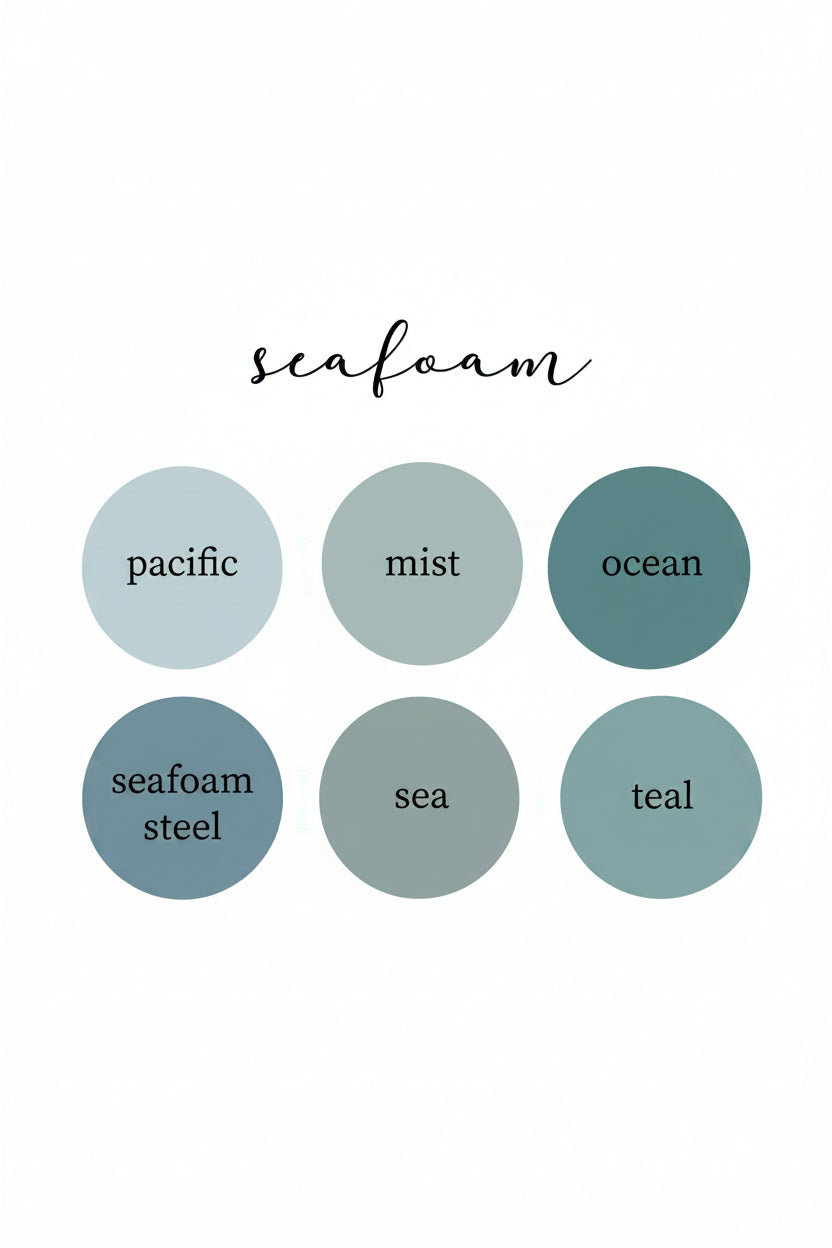 seafoam color swatches 
