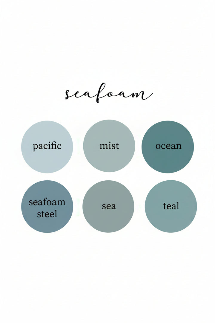 seafoam color swatches 