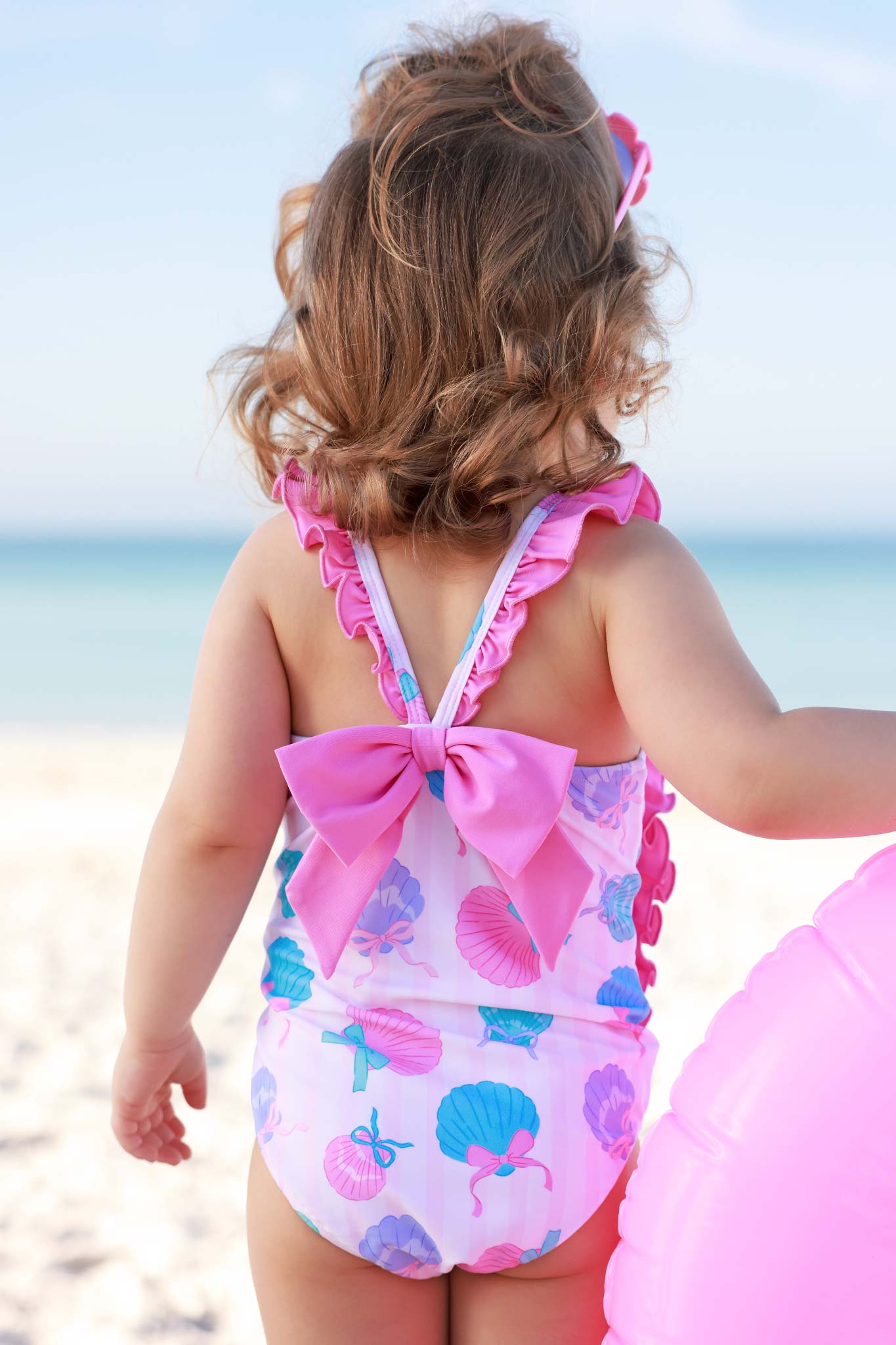 Double Ruffle Bow Back One Piece | Seaside Sweetie