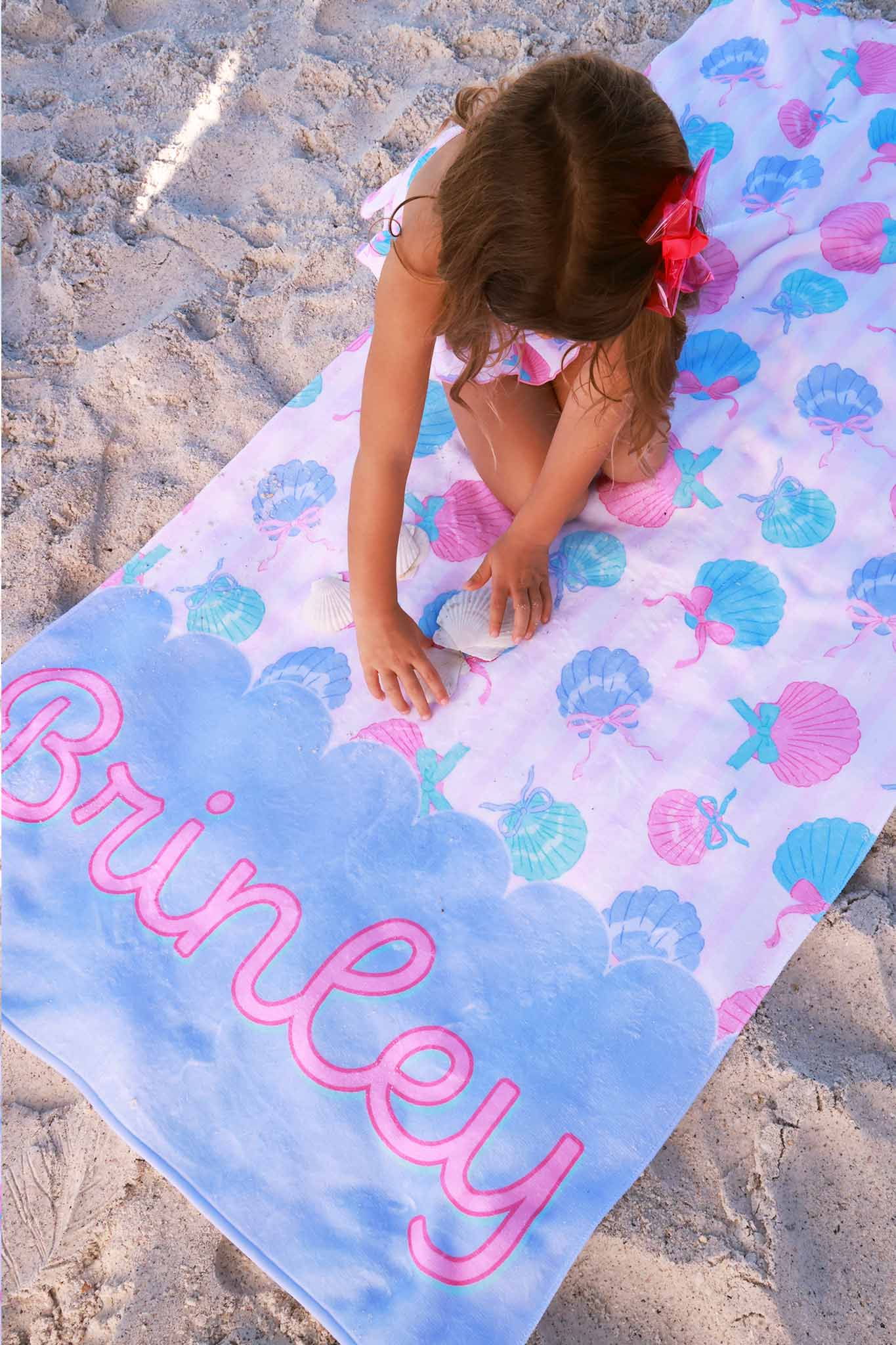 Seaside Sweetie Personalized Kids Beach Towel
