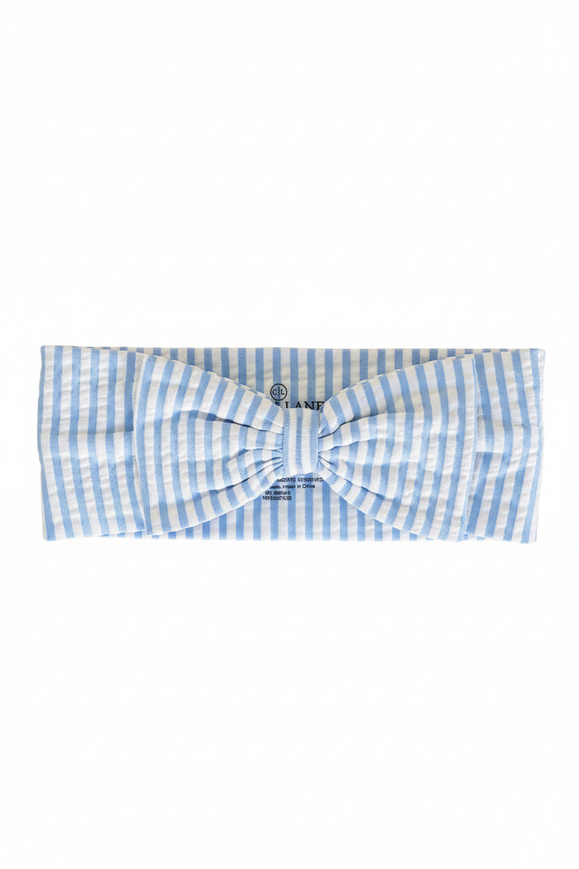 Swim Bow | Seersucker Blue