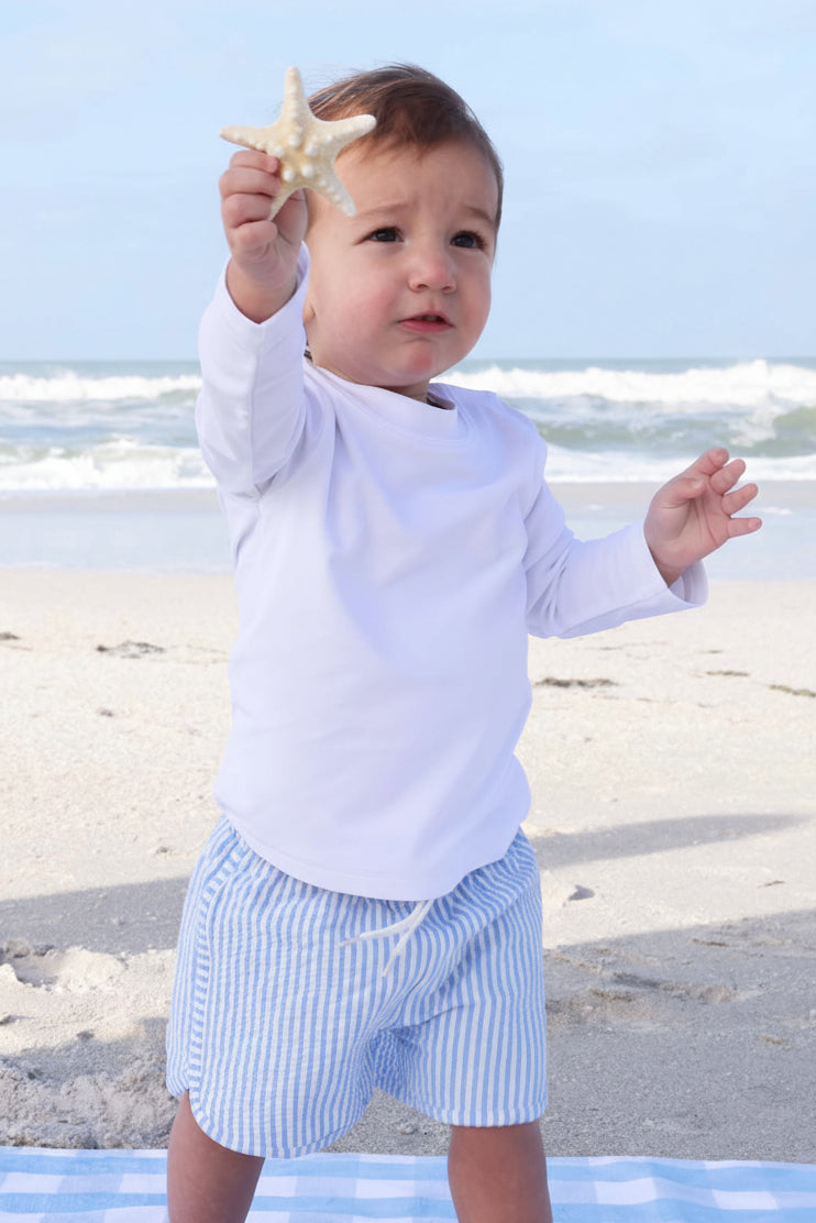 swim trunks for toddlers blue seersucker