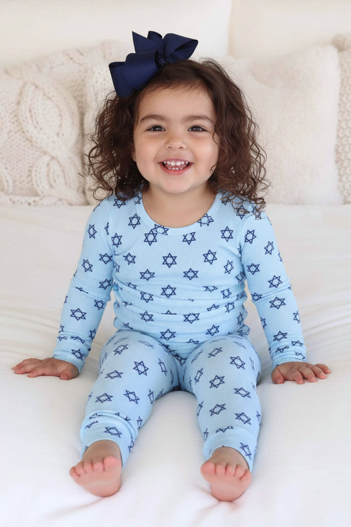 Caden Lane bamboo waffle kids hanukkah pjs 