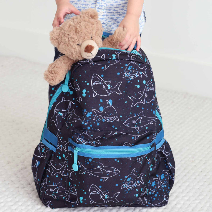 shark school backpack for kids