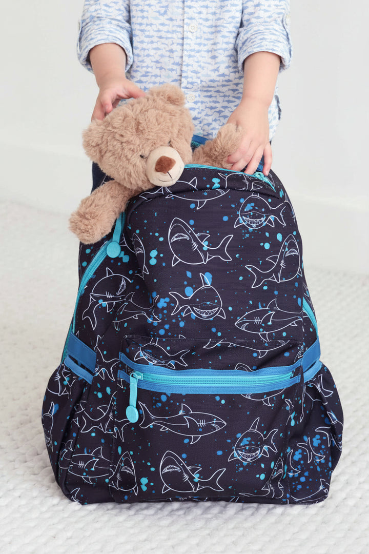 boys great white shark backpack back to school 