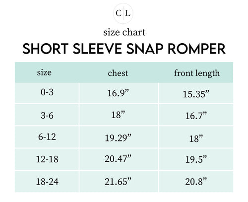 Sizing chart