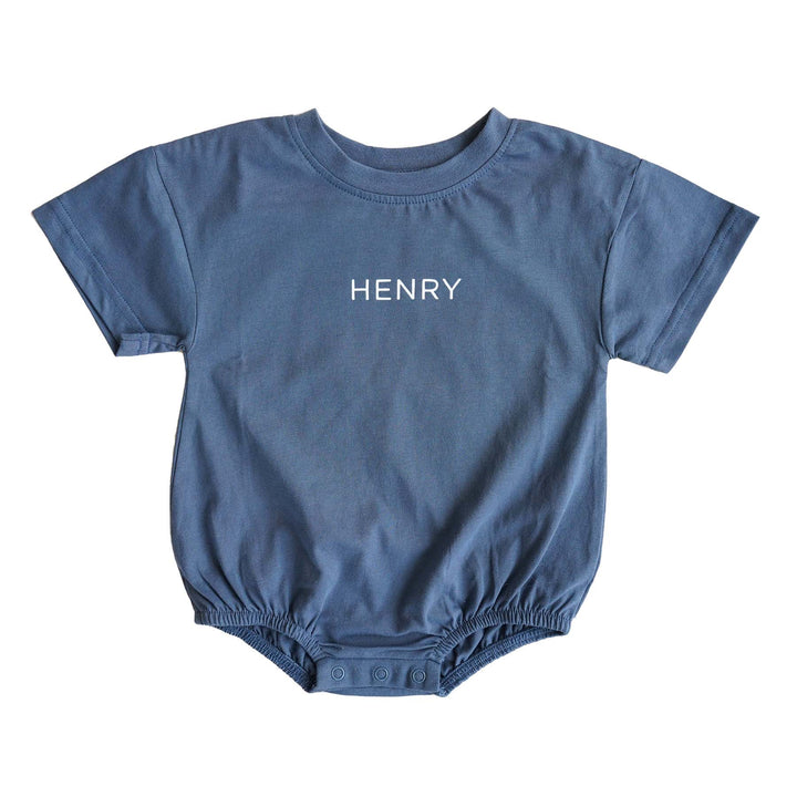 dark blue personalized tshirt romper