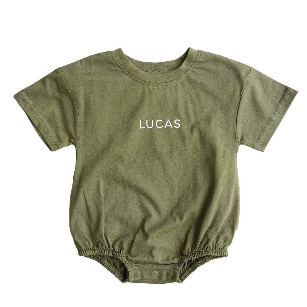dark green personalized tshirt romper