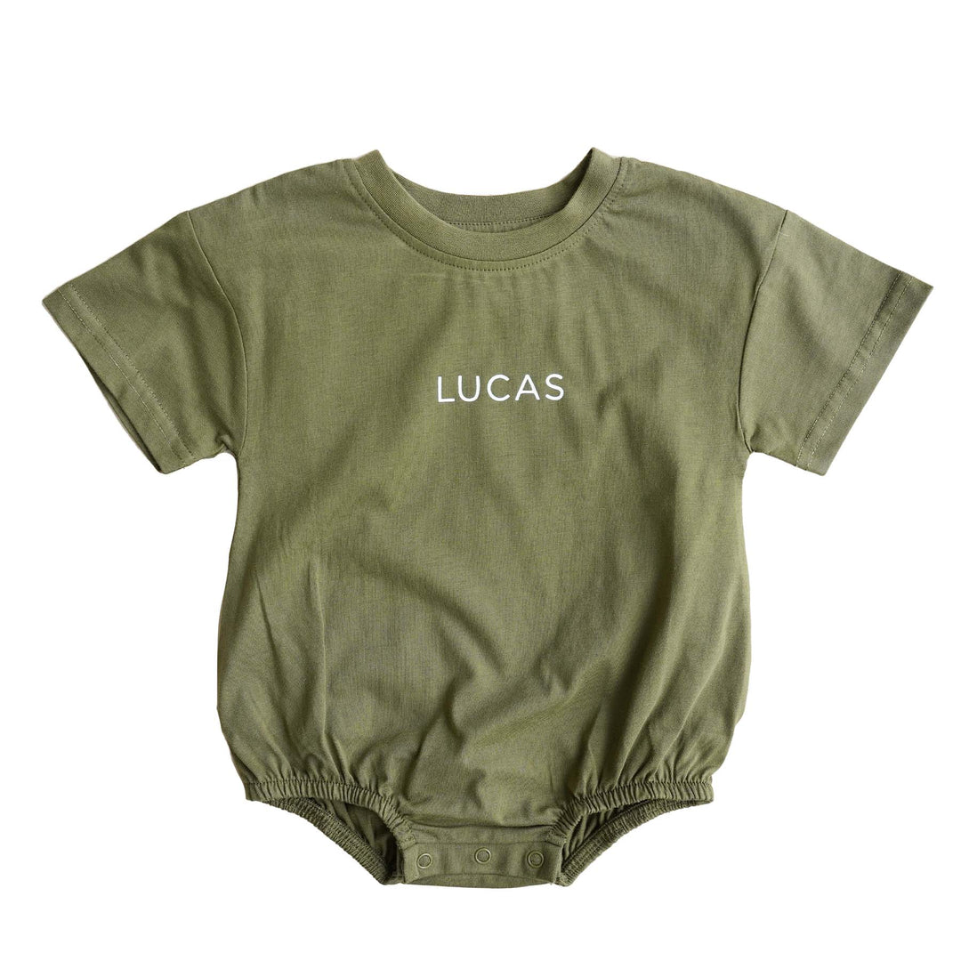 dark green personalized tshirt romper