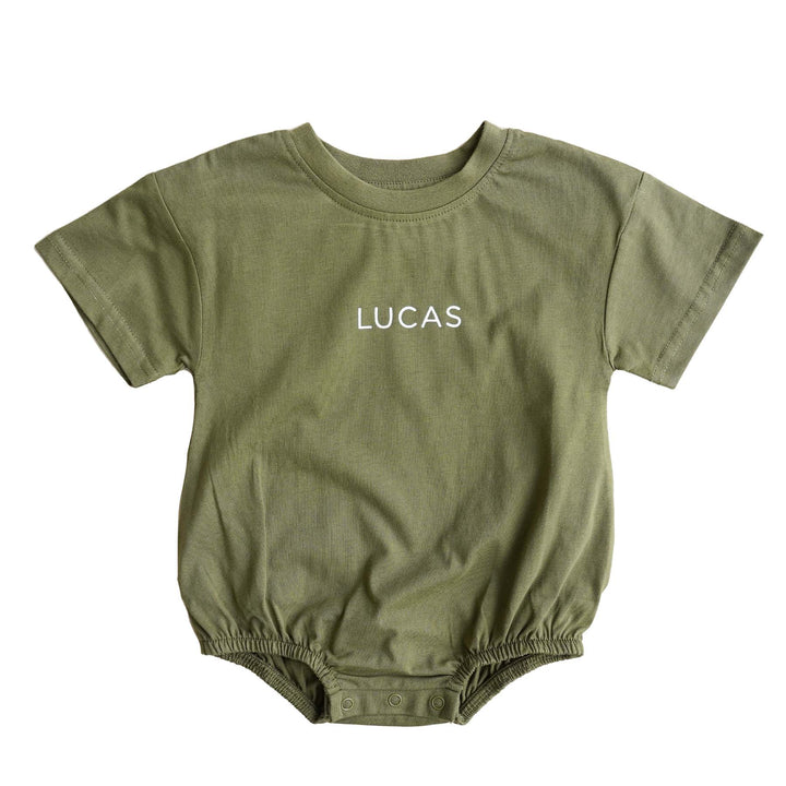 dark green personalized tshirt romper