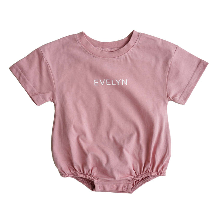 dark pink personalized tshirt romper