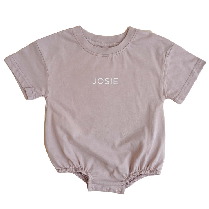 light purple personalized tshirt romper