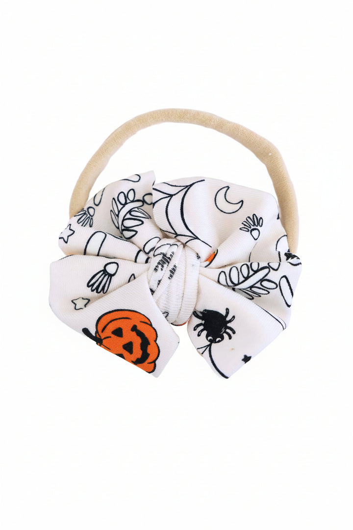 silly skellies glow in the dark knit bow headband 