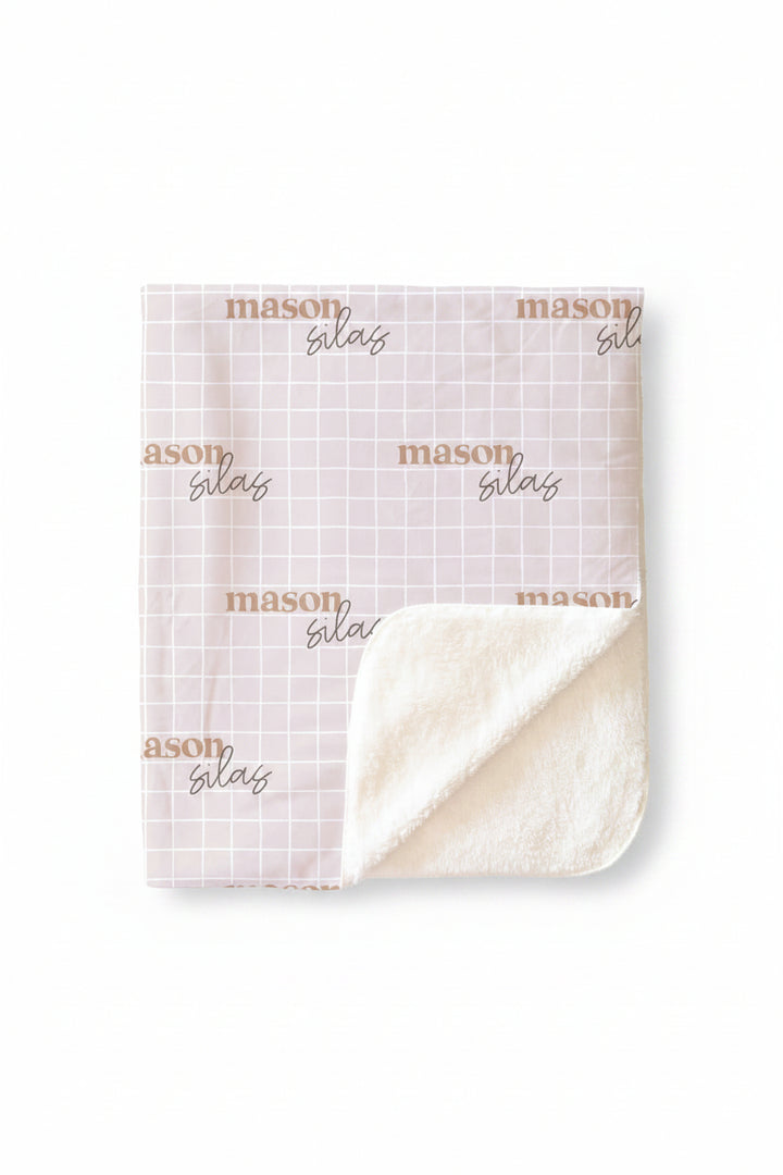 Sloane's Squares Personalized Kids Blanket