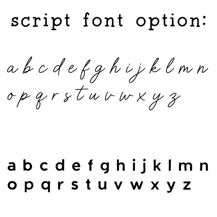 script font 