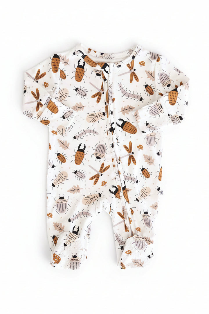 bug zipper footie 