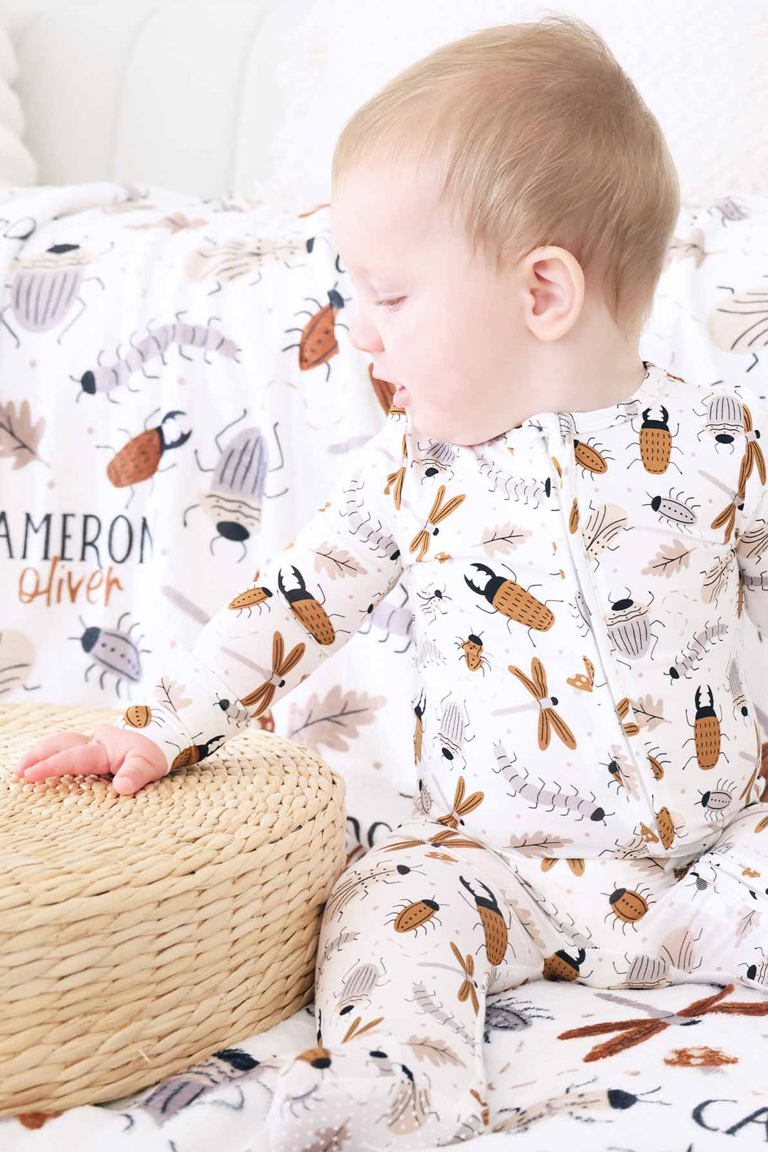 snuggle bug baby zipper footie gender neutral 