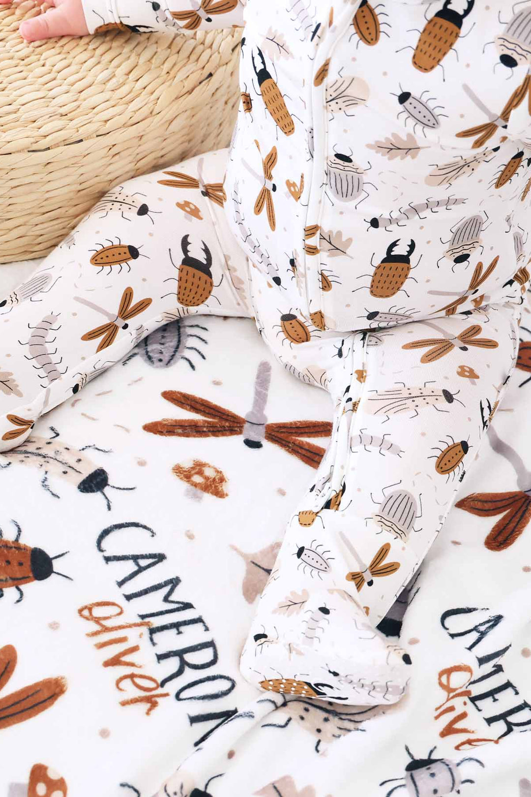 snuggle bug bamboo viscose baby zipper footie 