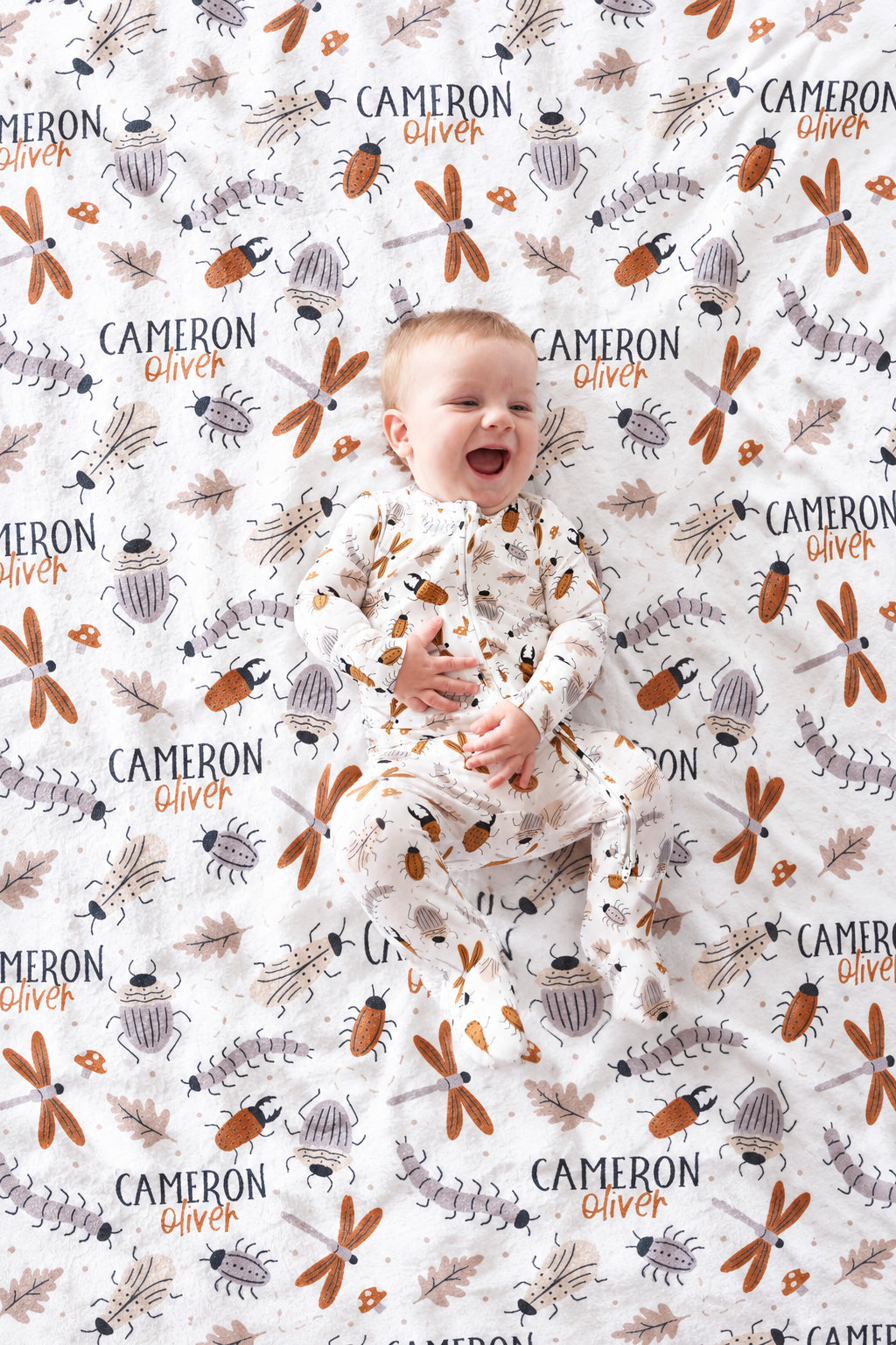 Snuggle Bug Personalized Kids Blanket
