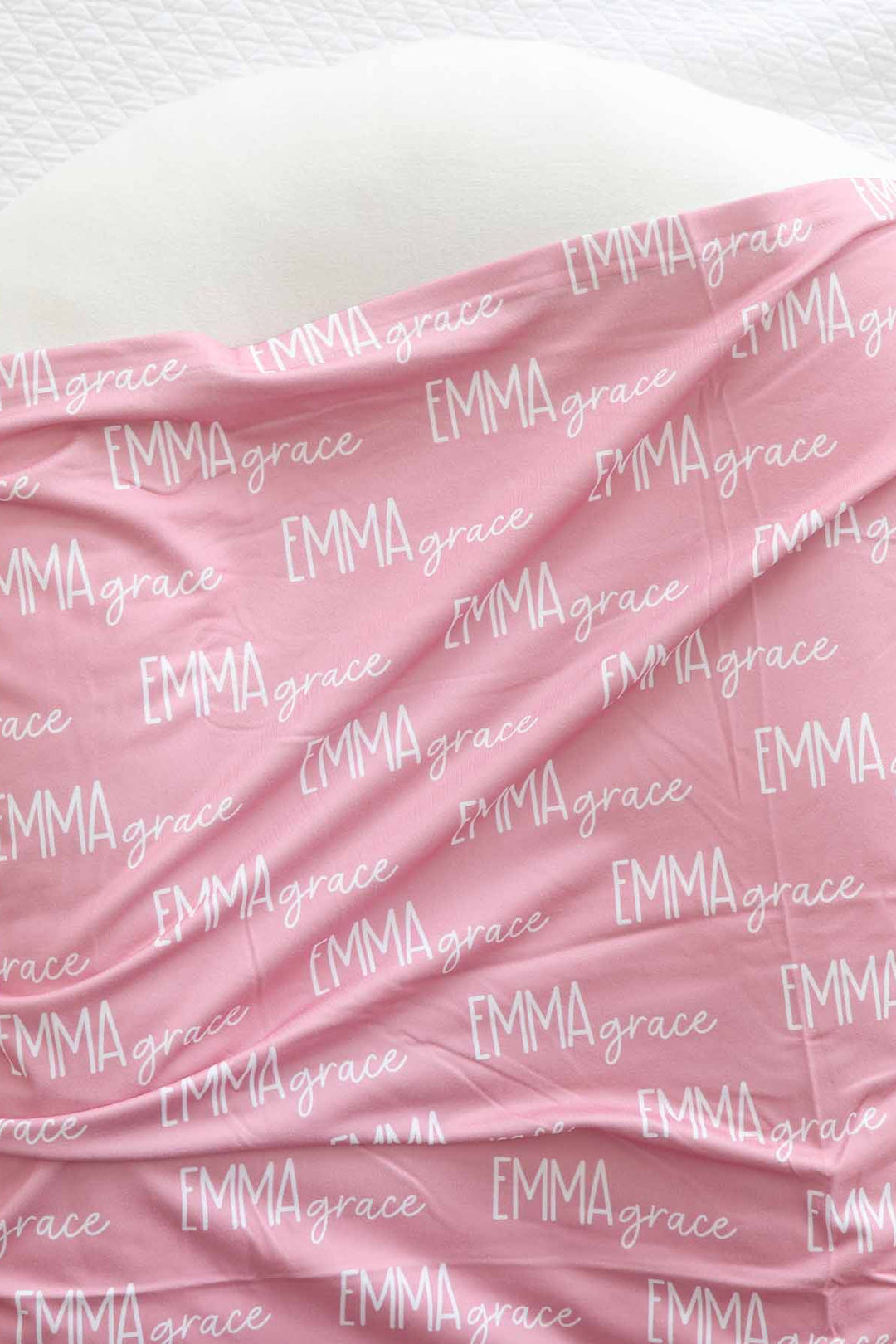 solid light roe personalized swaddle 