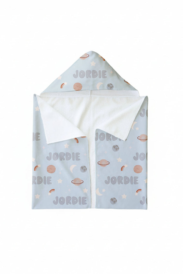 space kids hooded towel personalized 