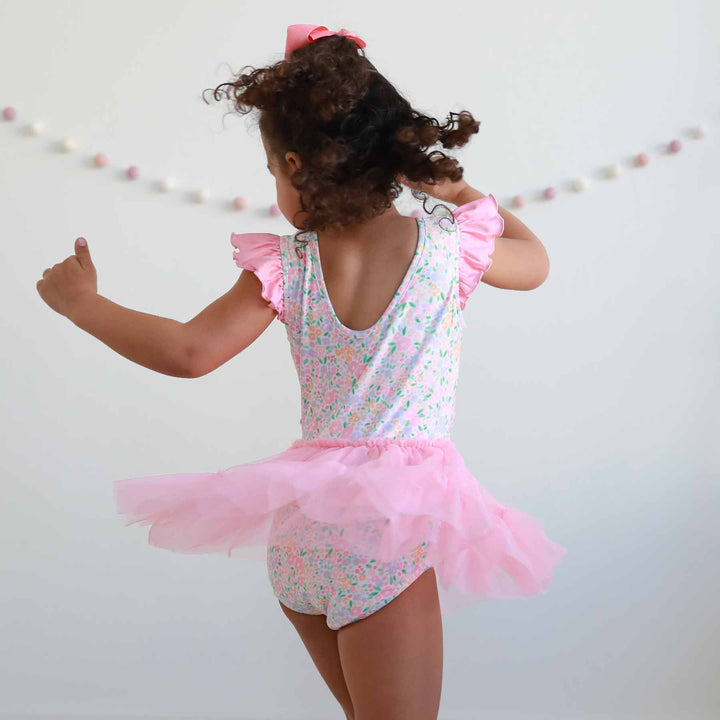 spring floral print ballerina tutus for girls