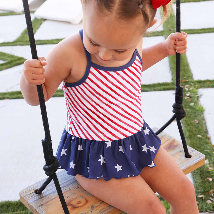 american flag tankini swimsuit for girls 
