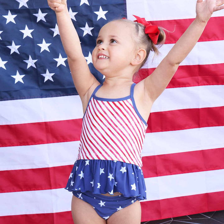 family matching swimsuits for 4th of july girls tankini