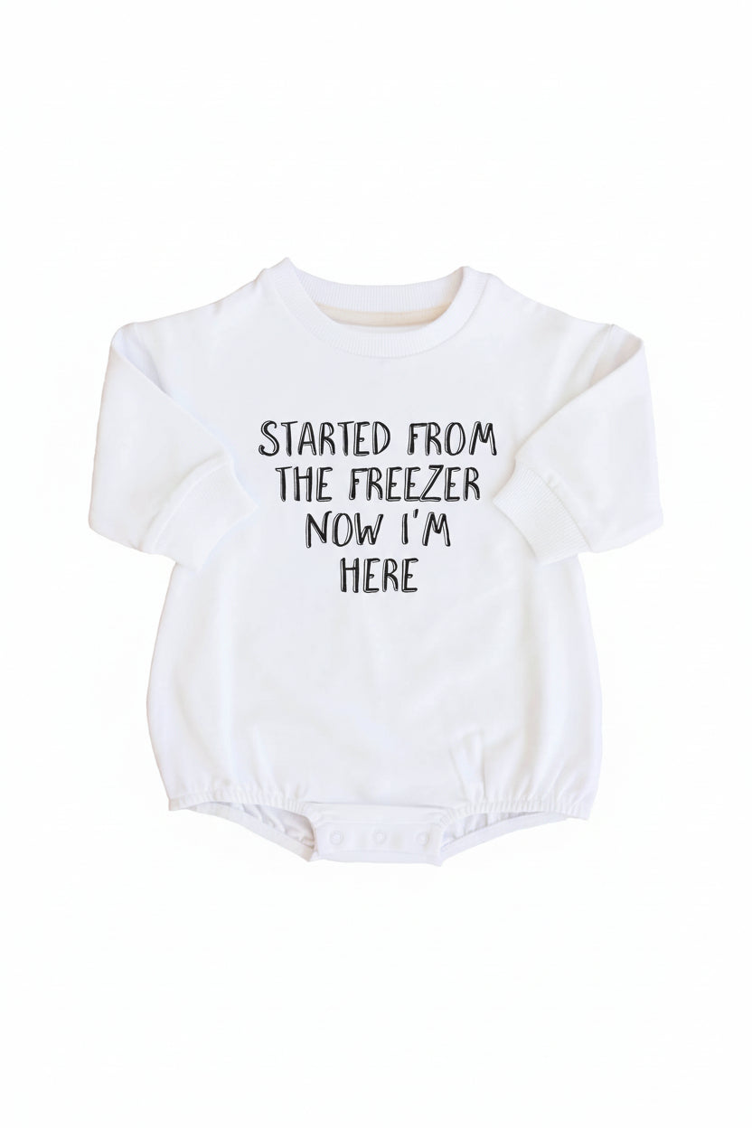 conceive fertility foundation started from the bottom now im here sweatshirt bubble romper for babies