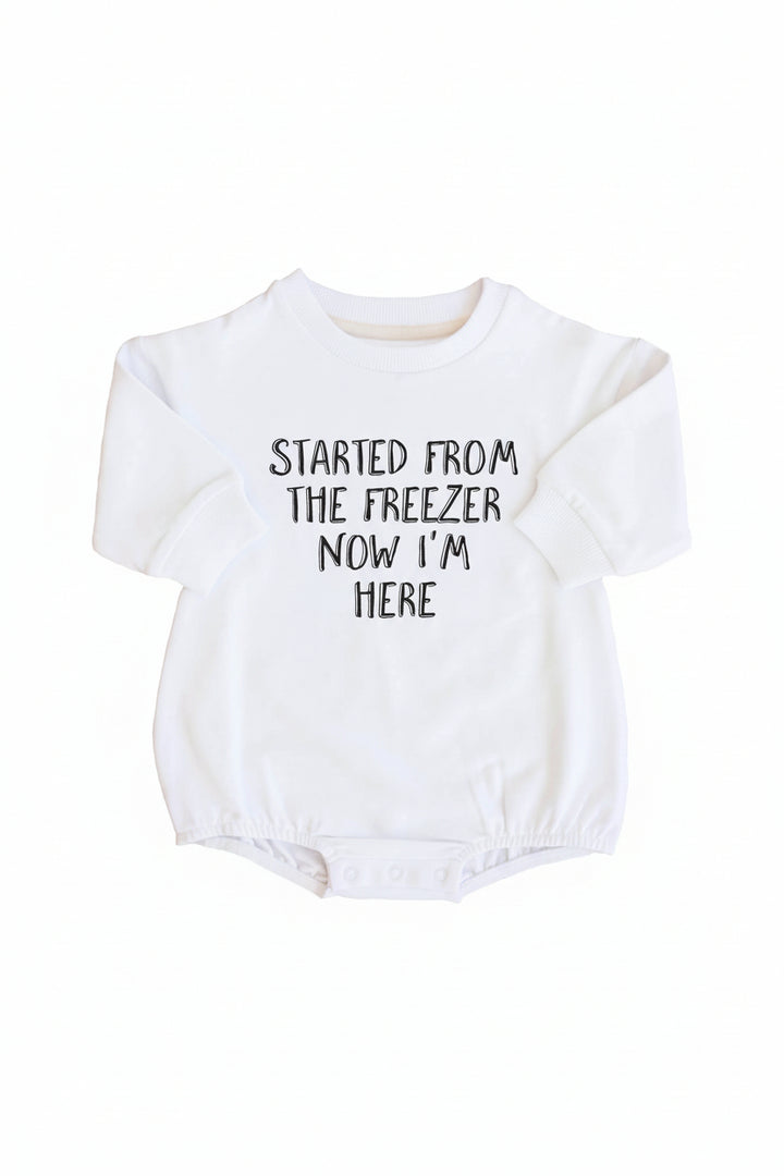conceive fertility foundation started from the bottom now im here sweatshirt bubble romper for babies