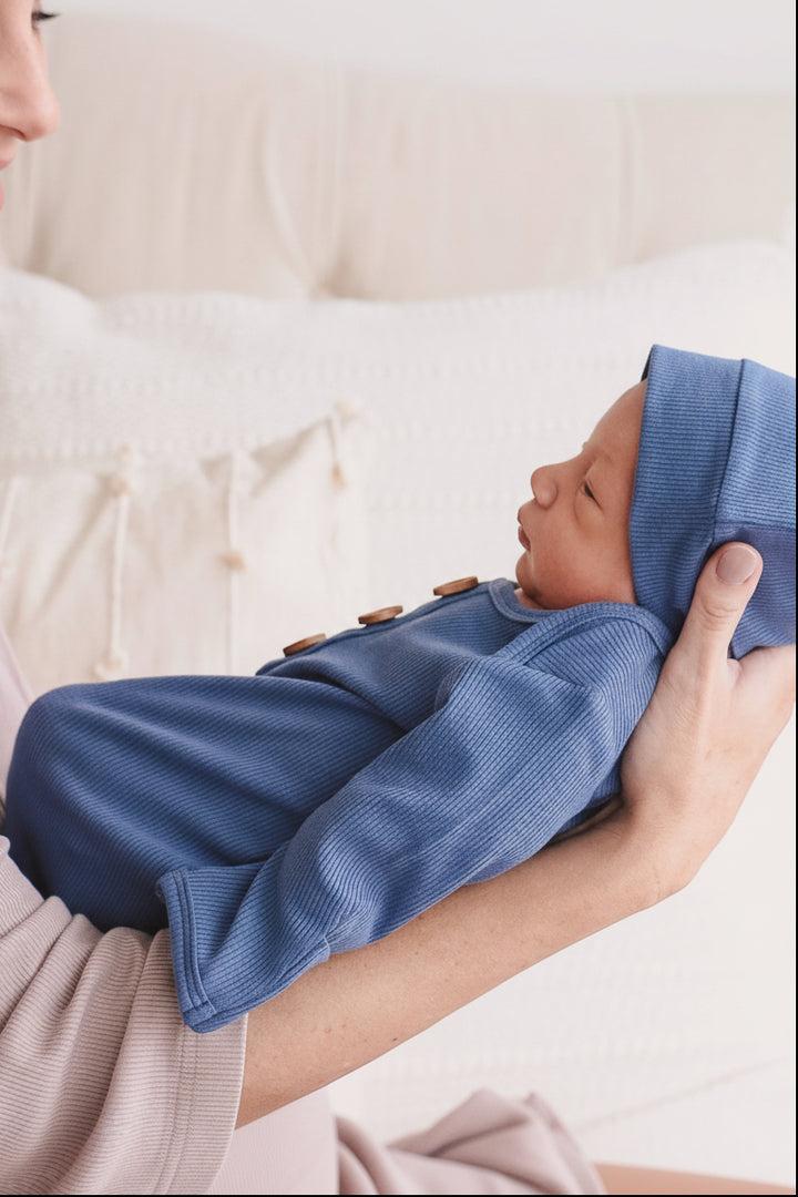 blue knot gown for babies 