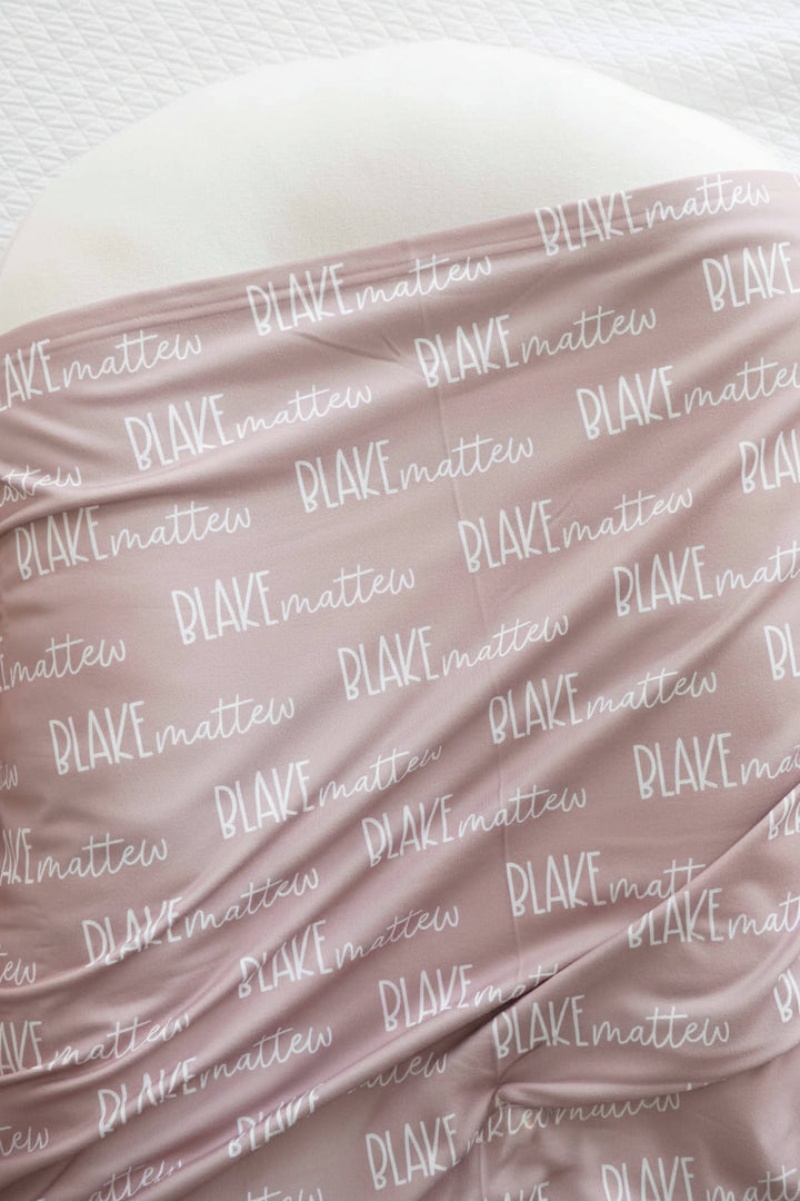 stone personalized baby swaddle 