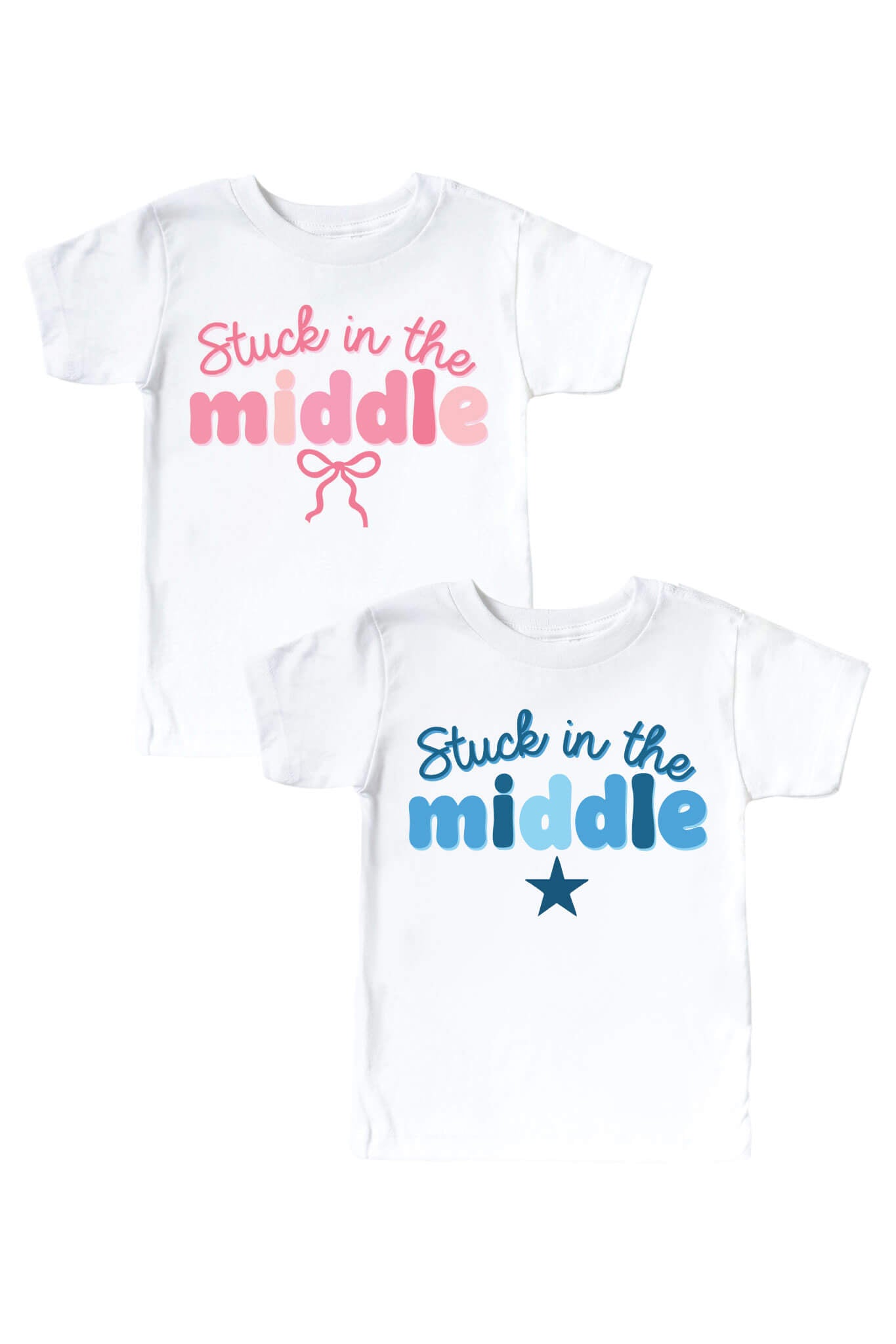 Stuck In The Middle Kids Graphic Tee | White
